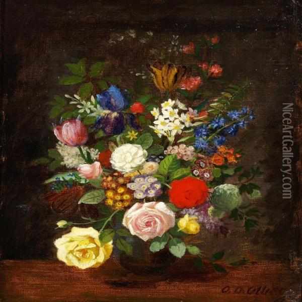 A Bunch Of Roses Oil Painting - Otto Didrik Ottesen