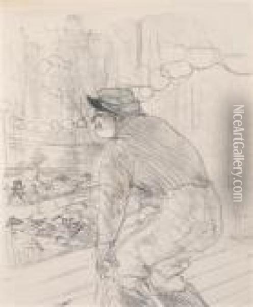 Polin (portraits D'acteurs Et D'actrices L Treiz Lithographies) Oil Painting - Henri De Toulouse-Lautrec