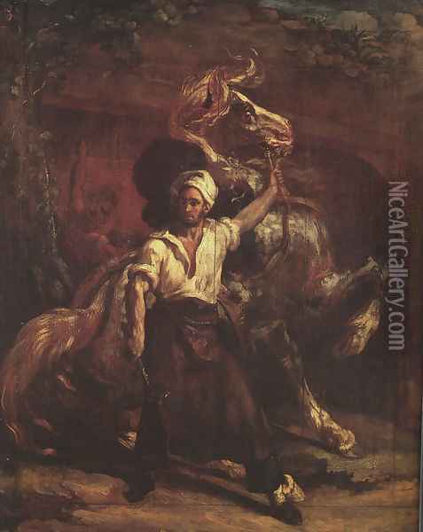 The Blacksmith's Signboard 1814 Oil Painting - Theodore Gericault