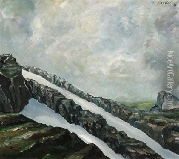 Gebirge Oil Painting - Willi Jaeckel