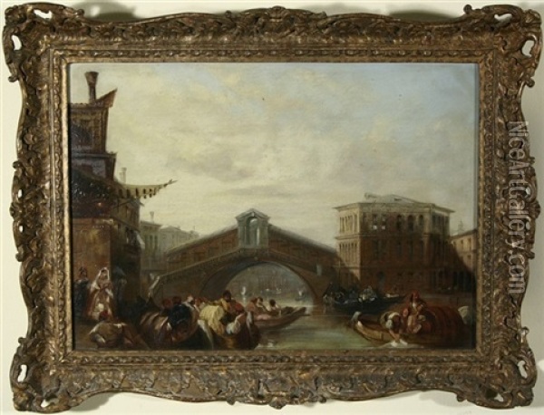 The Rialto, Venice Oil Painting - Samuel Pritchett