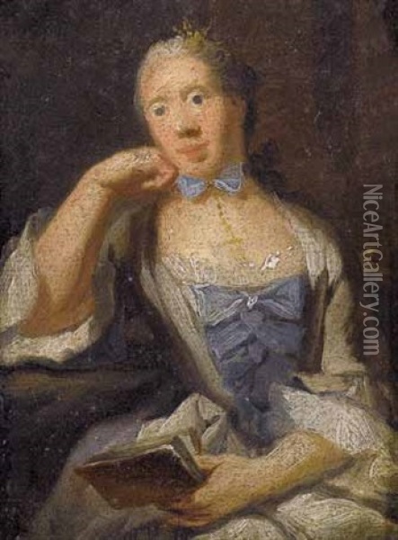 Portraitskizze Einer Jungen Frau Oil Painting - Johann Melchior Wyrsch