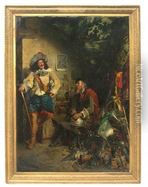 The Armor Maker Oil Painting - (Alfred Louis Vigny) Jacomin