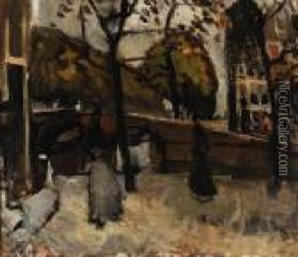 A View Of The Herengracht From The Beulingstraat, Amsterdam Oil Painting - George Hendrik Breitner