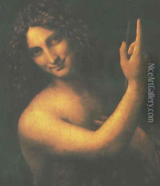 St. John the Baptist (San Giovanni Battista) Oil Painting - Leonardo Da Vinci