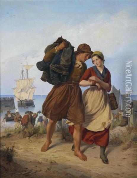 The Fisherman Returns Oil Painting - Rudolf Jordan