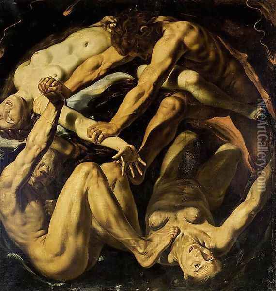 Allegory of the Four Elements 1611 Oil Painting - Ludovicus Finsonius (see FINSON, Louis)