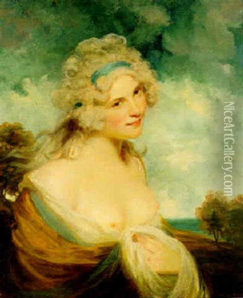 Portrait Of A Lady As A Bacchante Oil Painting - Rev. Matthew William Peters