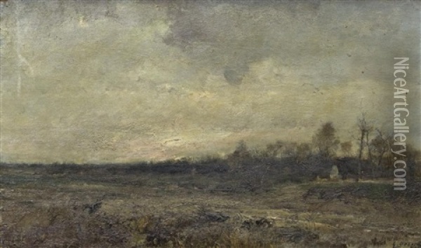 Herbstlandschaft Oil Painting - Georg Oeder