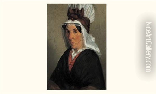 Portrait (madame Canoville?) Oil Painting - Jean-Francois Millet