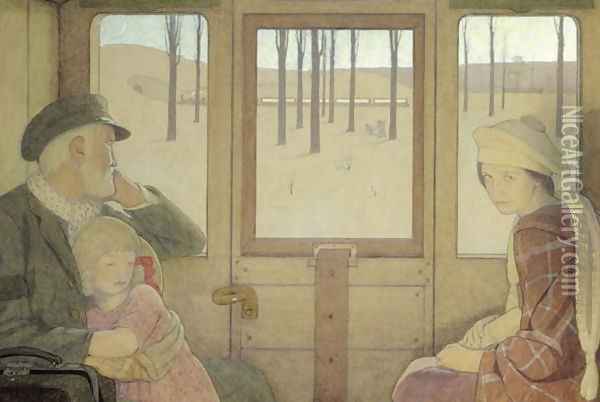 The Long Journey, 1923 Oil Painting - Frederick Cayley Robinson
