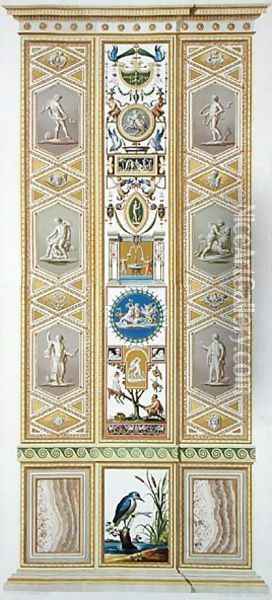 Panel from the Raphael Loggia at the Vatican, from Delle Loggie di Rafaele nel Vaticano, engraved by Giovanni Volpato 1735-1803, 1775, published c.1775-77 3 Oil Painting - Taurinensis, Ludovicus Tesio