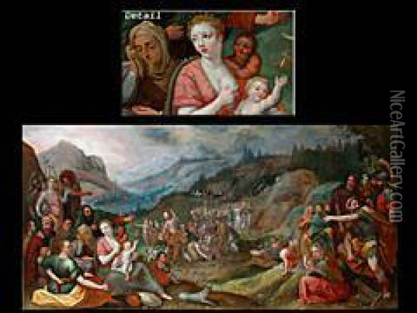 Moses Fuhrt Sein Volk Aus Agypten Nach Kanaan Oil Painting - Hieronymous III Francken