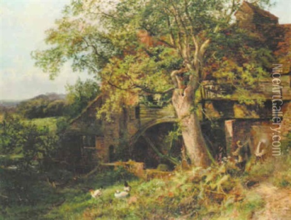 An Old Sussex Mill Oil Painting - Walter Wallor Caffyn