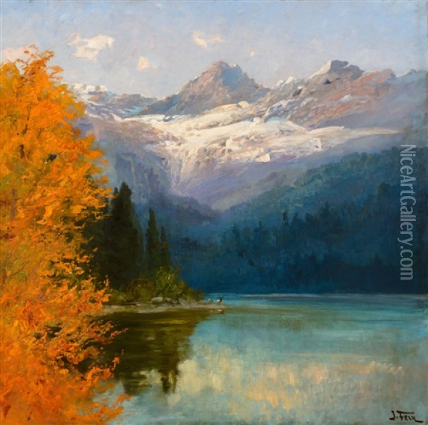Avalanche Lake Oil Painting - John Fery