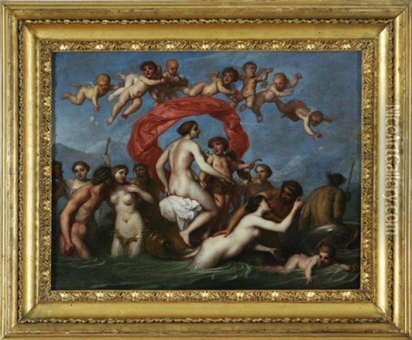 Il Trionfo Di Galatea Oil Painting - Girolamo Troppa