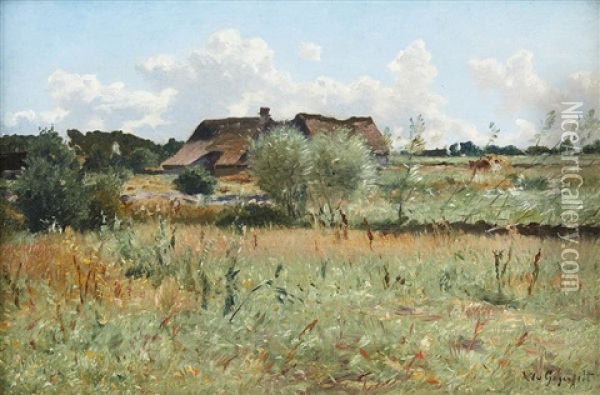 Franskt Sommarlandskap Oil Painting - Wilhelm von Gegerfelt