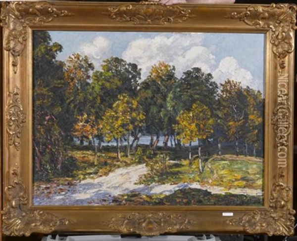 Herbst. Durchblick Auf Starnbergersee Oil Painting - Hugo (Emil Albert Hugo) Kreyssig