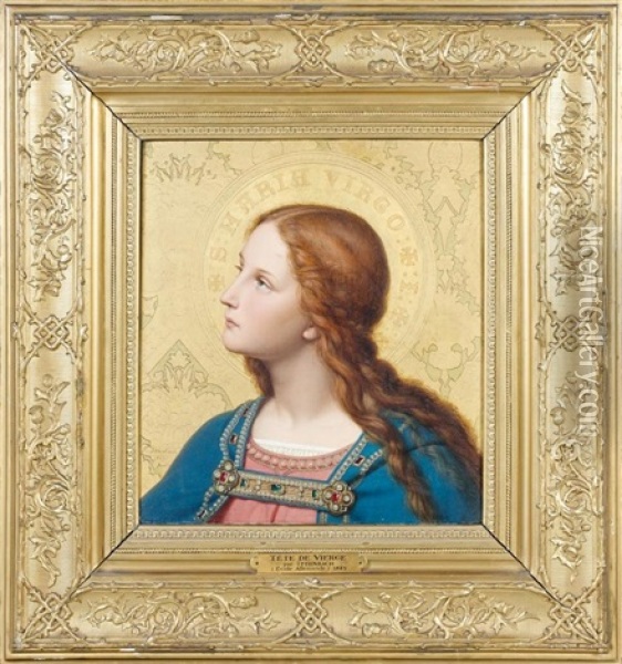 Visage De La Vierge Oil Painting - Franz Ittenbach