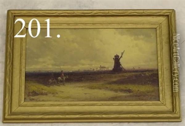 Don Quixote Meeting His Attack Oil Painting - George Washington Nicholson