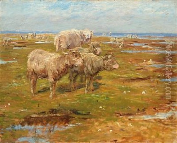 Spaniolerne Pa Saltholmen Oil Painting - Theodor Philipsen