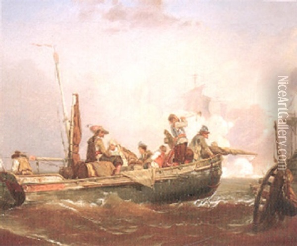 The Admiral's Message Oil Painting - Cornelius David Krieghoff