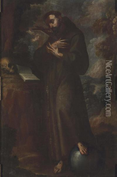 Saint Francis Of Assisi Oil Painting - Antonio De Torres