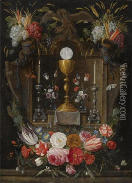 The Eucharist Oil Painting - Jan van Kessel
