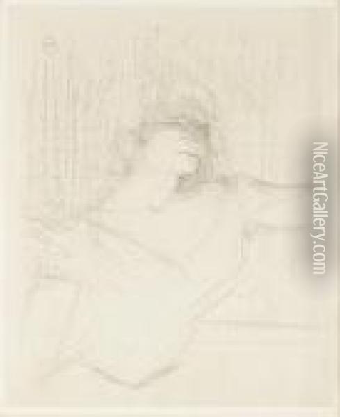 Yvette Guilbert Dans La Glu Oil Painting - Henri De Toulouse-Lautrec