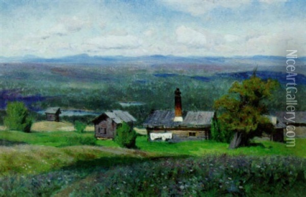 Fjallvy, Dalarna Oil Painting - Olof Arborelius