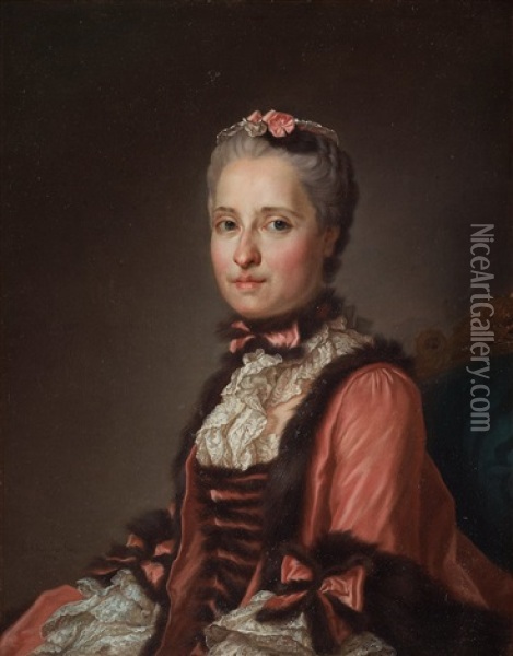 Maria Josefa Av Sachsen Oil Painting - Alexander Roslin