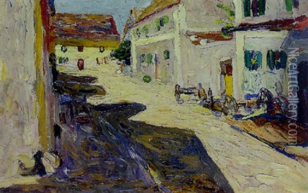 Kallmunz-langgasse, Dorfstrasse Oil Painting - Wassily Kandinsky