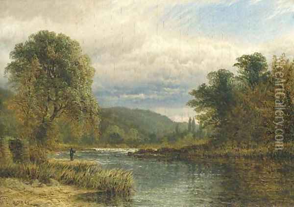 On the Trent, near Castle Donnington Oil Painting - Henry Thomas Dawson