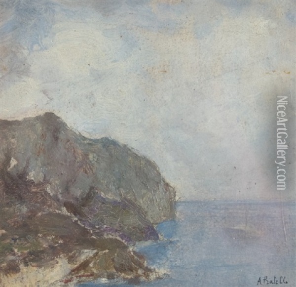 Mediterranean Coast Oil Painting - Attilio Pratella