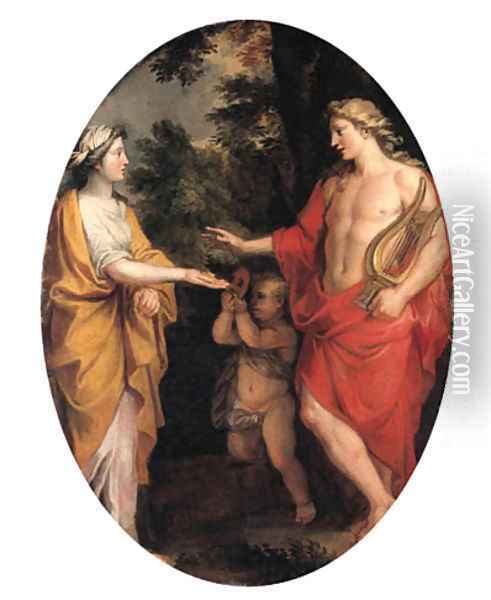 Apollo and the Cumaean Sibyl Oil Painting - Noel-Nicolas Coypel