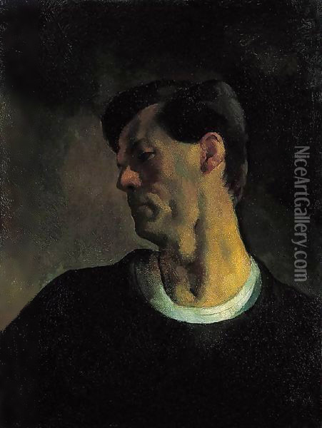 Self portrait 1921 Oil Painting - Istvan Desi-Huber