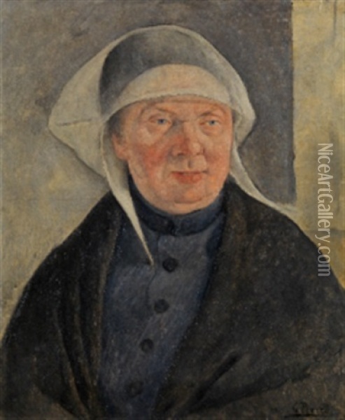 Portrait D'une Paysanne Liegoise Oil Painting - Gustave (Rene) Pierre