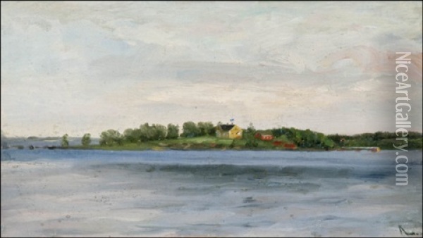 Saaristolaistila Oil Painting - Arvid Liljelund