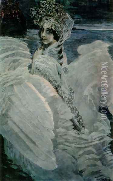 Swan-Princess Oil Painting - Mikhail Aleksandrovich Vrubel