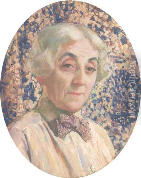 Portrait De Maria Van Rysselberghe Oil Painting - Theo van Rysselberghe