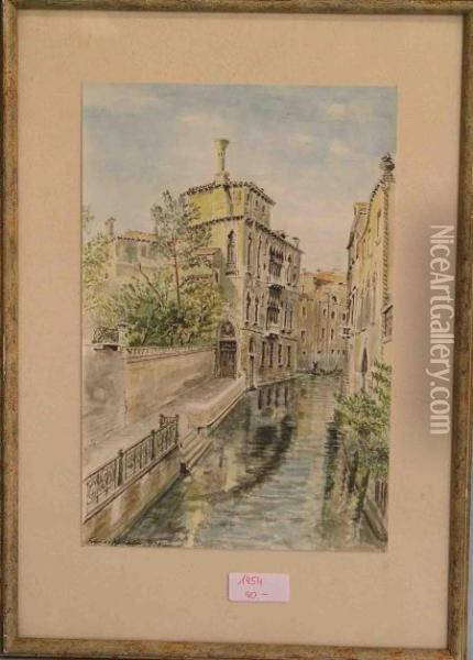 Venedig - Alte Palaste Am Canale Oil Painting - Paul R. Koehler