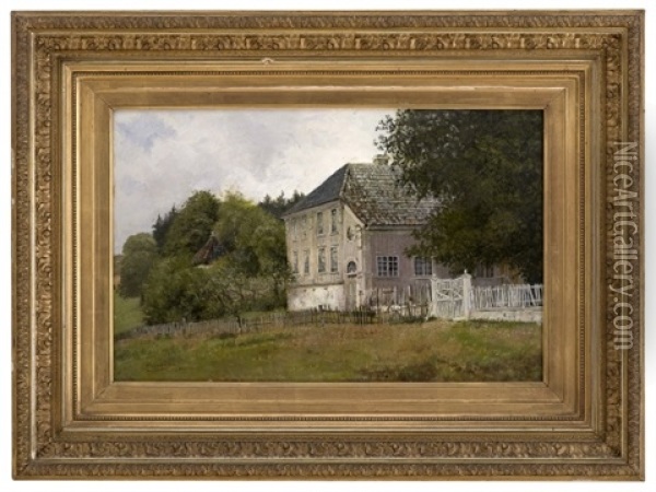 The Old Judge's Estate In Drobak Oil Painting - Karl Edvard Diriks