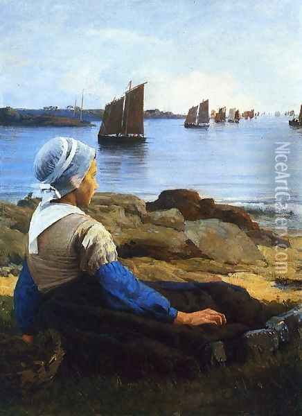 Awaiting His Return Oil Painting - Edward Emerson Simmons