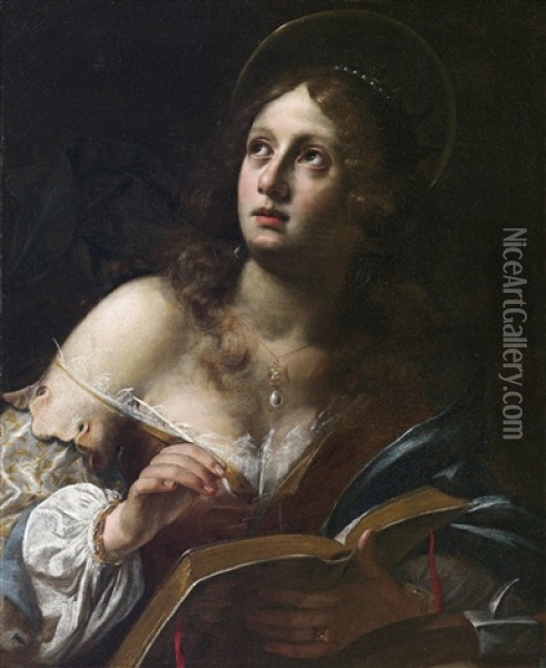 Die Heilige Katharina Von Alexandrien Oil Painting - Giovanni Martinelli