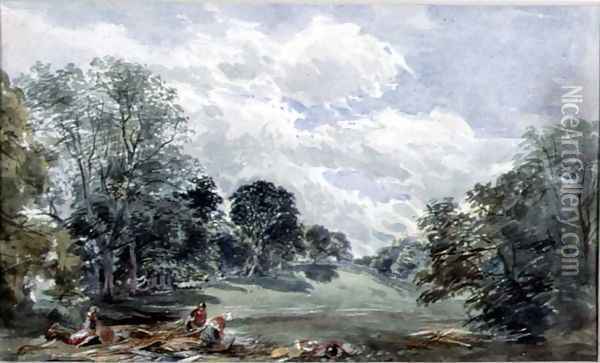 Barncluith Park Oil Painting - William Linnaeus Casey