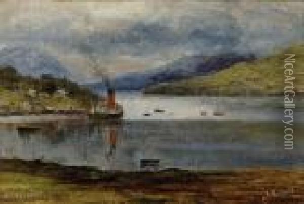 Two Scottish Landsapes Oil Painting - Louis Bosworth Hurt