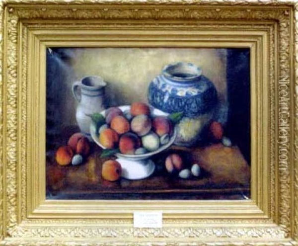 Nature Morte Aux Fruits Et Au Compotier Oil Painting - Charles Jacquemot