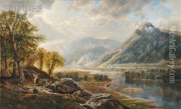 River Valley Oil Painting - Edmund Darch Lewis
