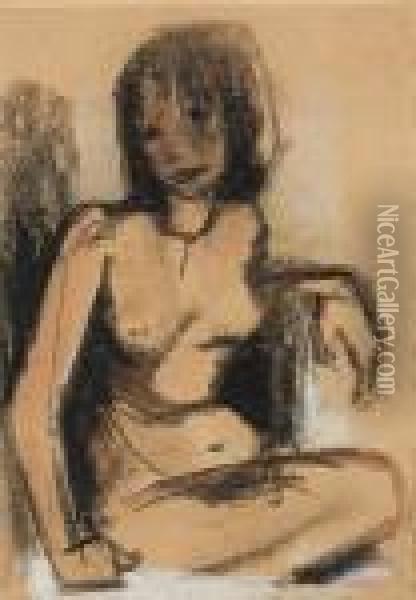 Sitzender Weiblicher Akt Oil Painting - Leo Gestel