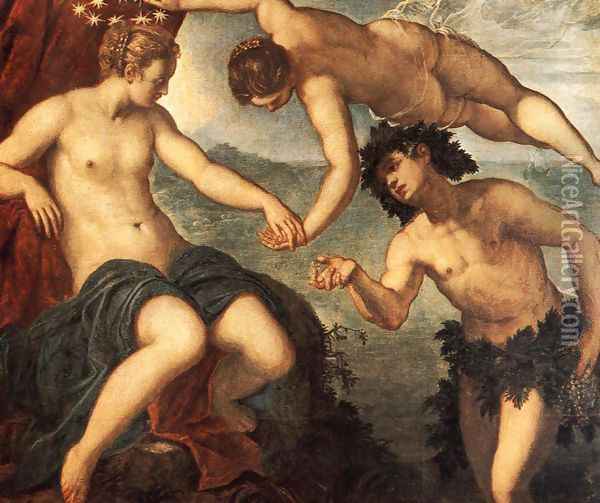 Ariadne, Venus and Bacchus 1576 Oil Painting - Jacopo Tintoretto (Robusti)